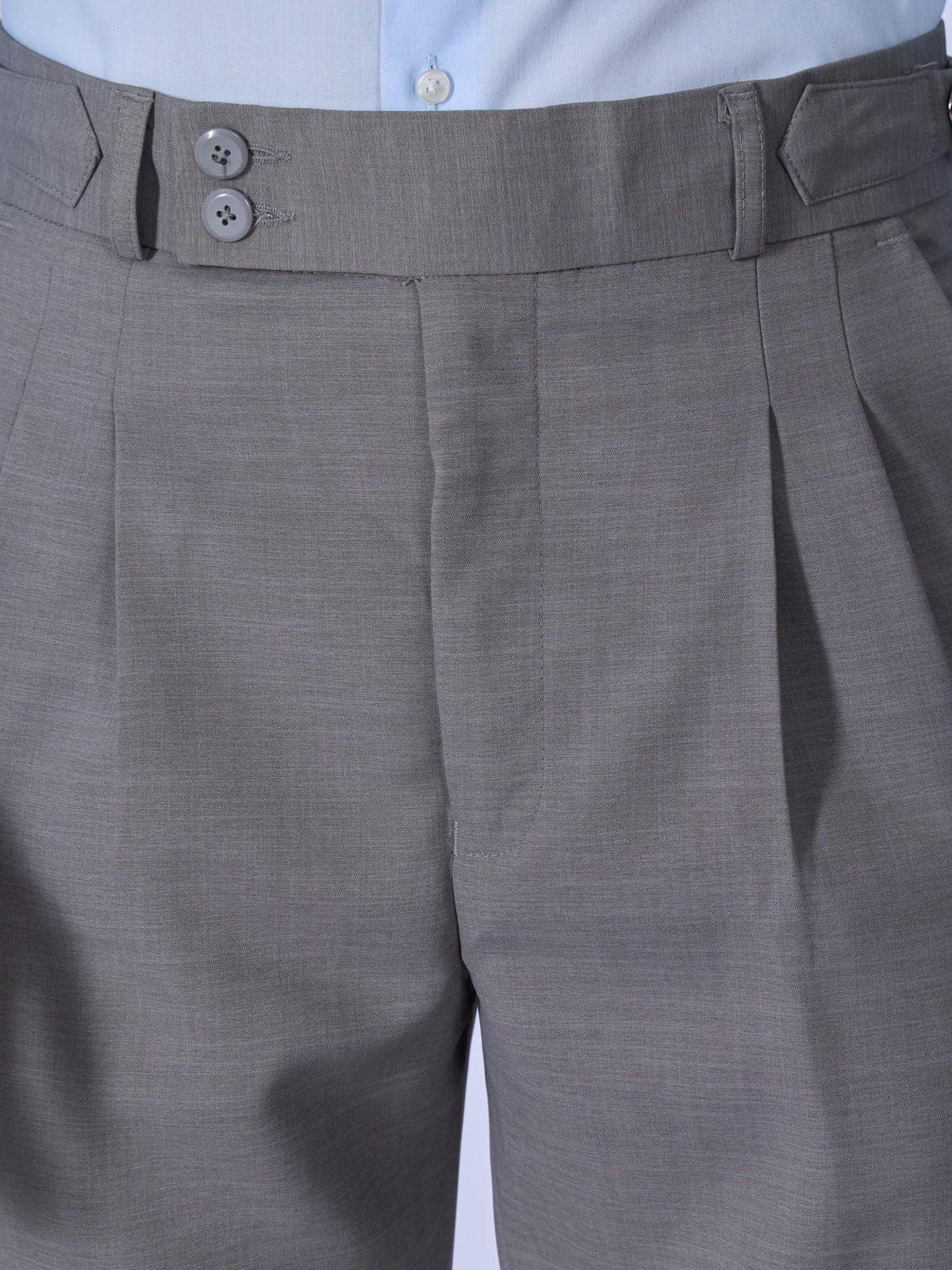 Dora - Straight Fit Gurkha Pant - Dark Grey - Espanshe