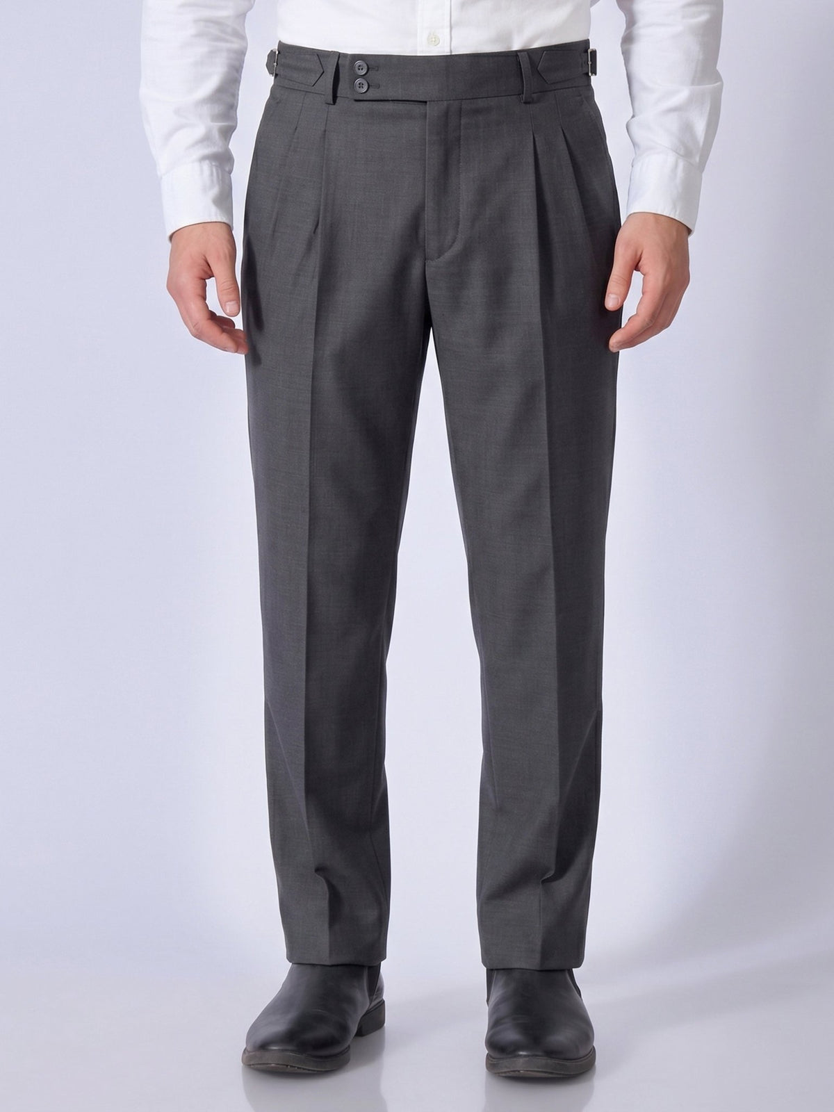 Dora - Straight Fit Gurkha Pant - Iron Grey - Espanshe
