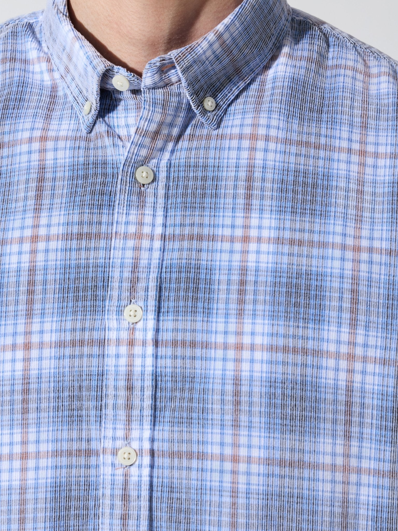 Ermiva - Corduroy Checks Shirt - Blue - Espanshe