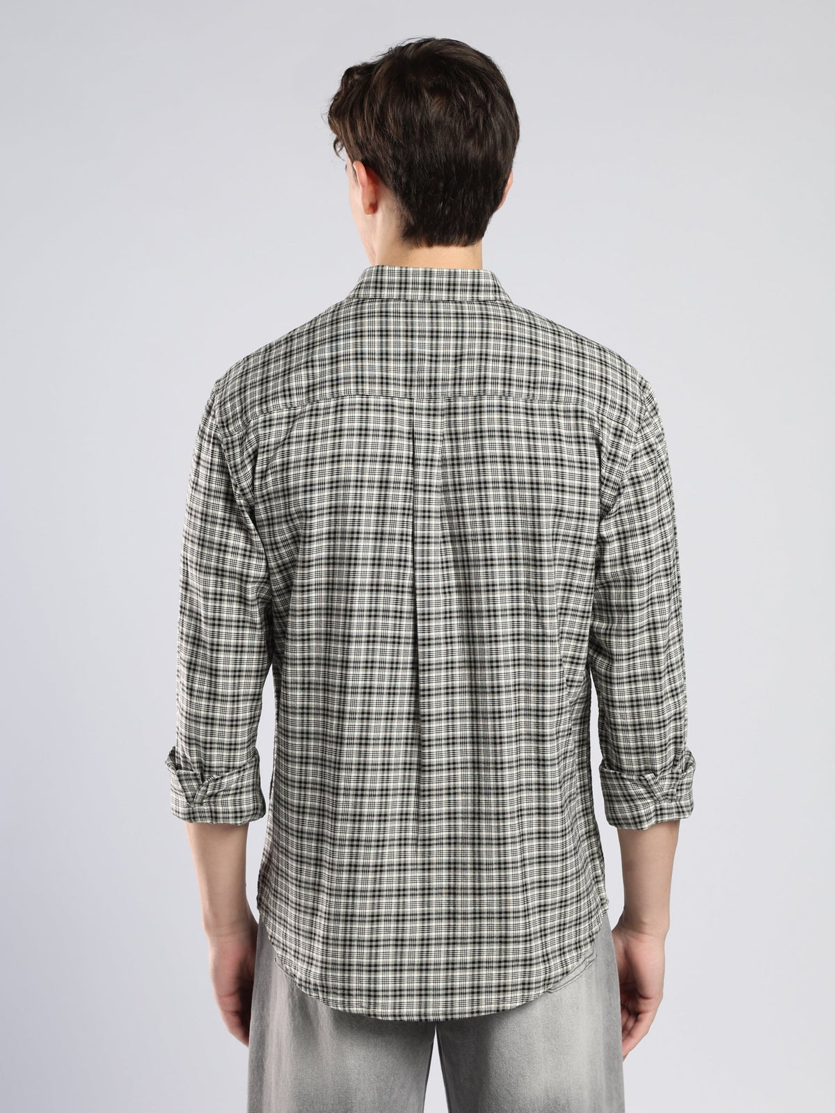 Lutana - Oxford Checks Shirt - Black - Espanshe