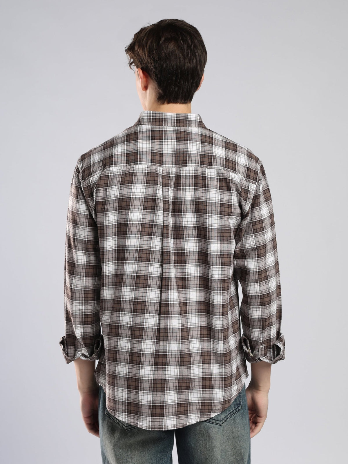 Lutana - Oxford Checks Shirt - Brown - Espanshe