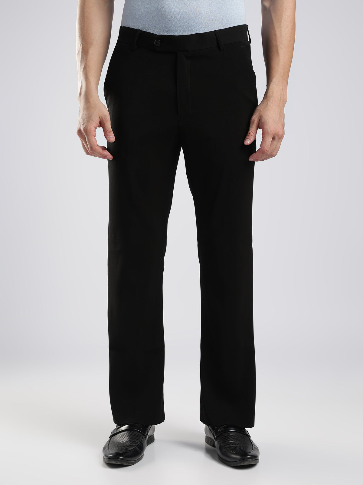 Zenith Sky - Premium Bootcut Formal Trousers - Black