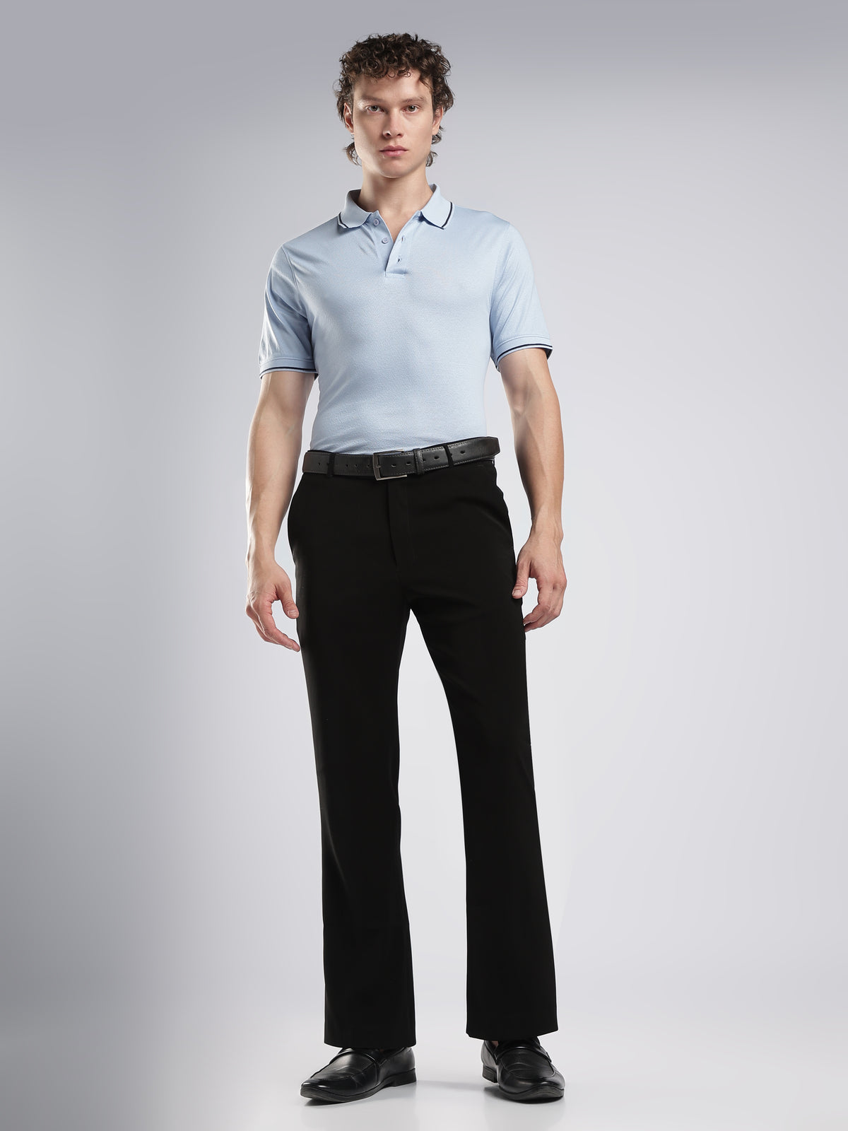 Zenith Sky - Premium Bootcut Formal Trousers - Black