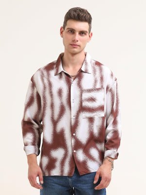 Tezee Baggy Printed Shirt- Maroon - Espanshe
baggy shirt for men
printed baggy shirt for men