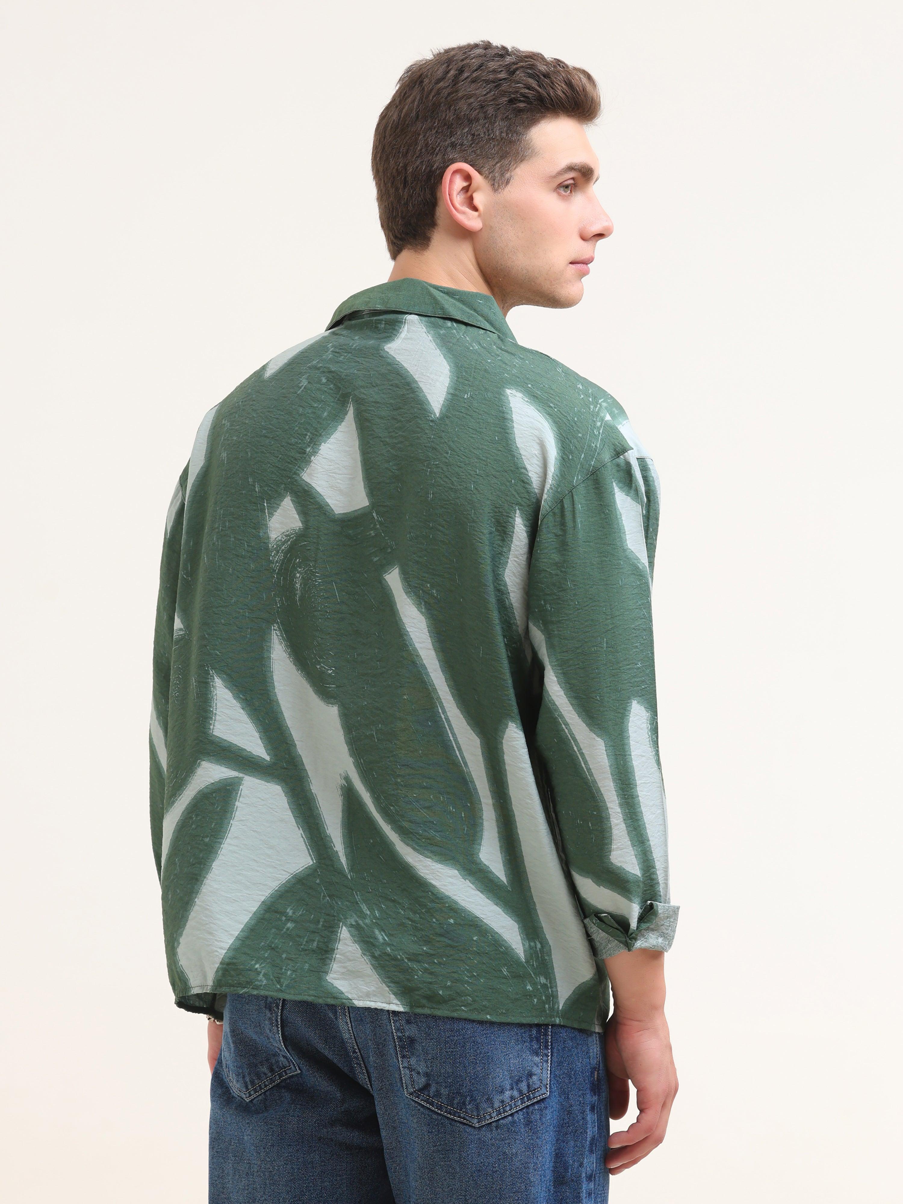 Tam Baggy Abstract Printed Shirt-Green - Espanshe
baggy shirt for men
printed baggy shirt for men
