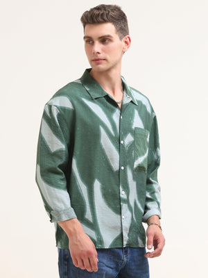 Tam Baggy Abstract Printed Shirt-Green - Espanshe
baggy shirt for men
printed baggy shirt for men