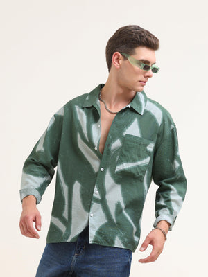 Tam Baggy Abstract Printed Shirt-Green - Espanshe
baggy shirt for men
printed baggy shirt for men