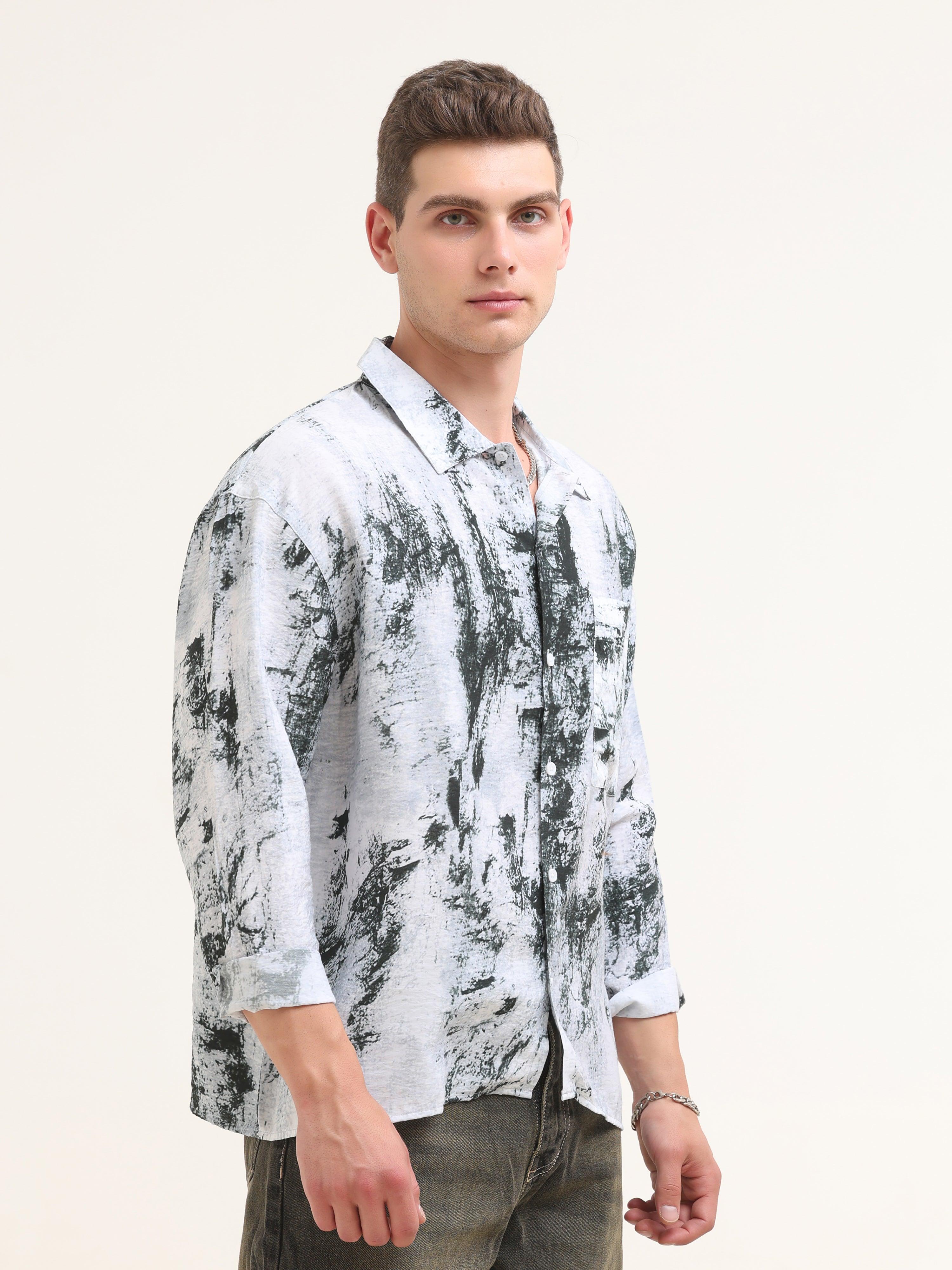 Tar Baggy Printed Shirt- Green - Espanshe
baggy shirt for men
printed baggy shirt for men