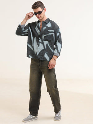Tam Baggy Abstract Printed Shirt - Blue - Espanshe
baggy shirt for men
printed baggy shirt for men