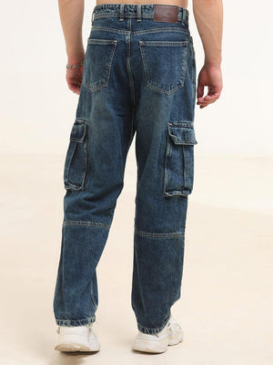 Breeze Denim Cargo Jeans with utitlity pockets
denim cargo pants for men
cargo jeans for men
