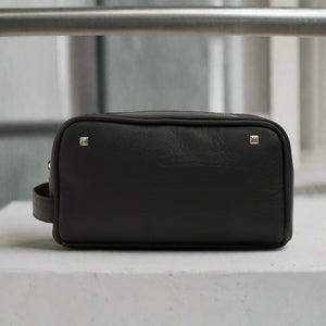 men's Minimalistic Leather Bag - Black

