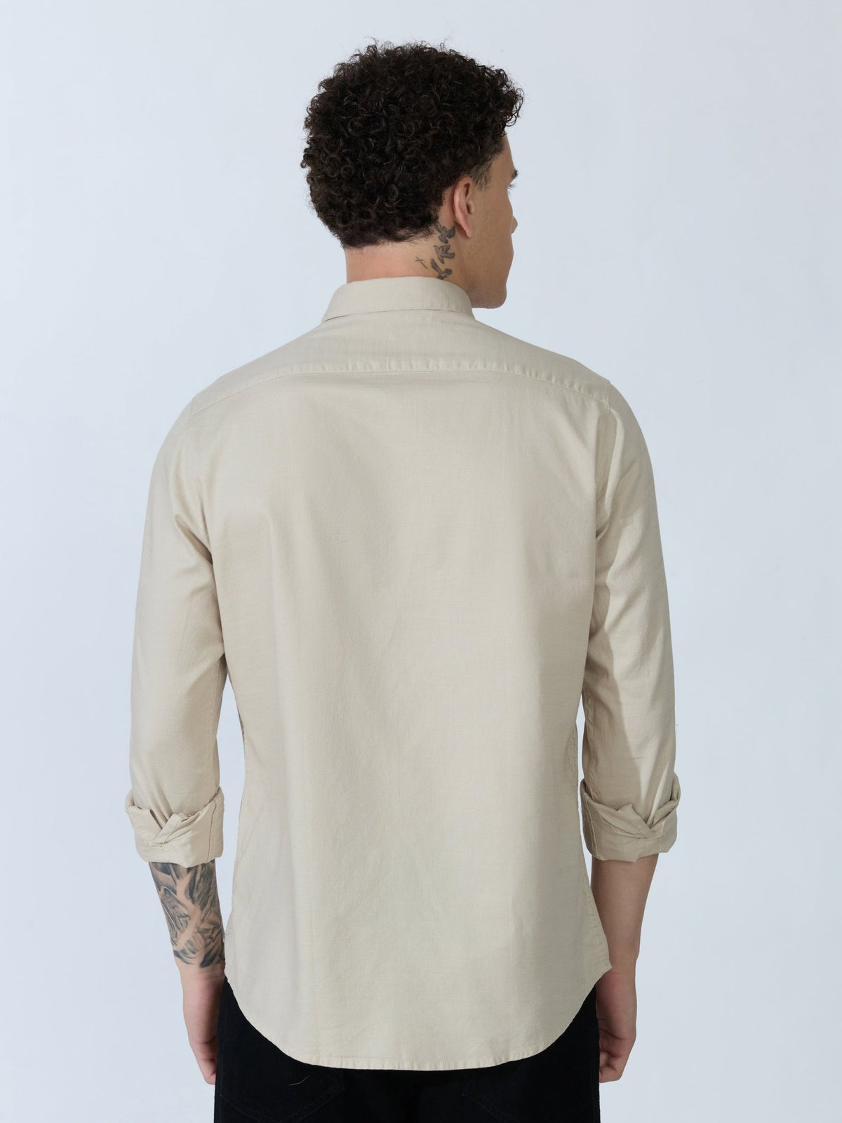 Farana - Beige Dobby Shirt - Espanshe