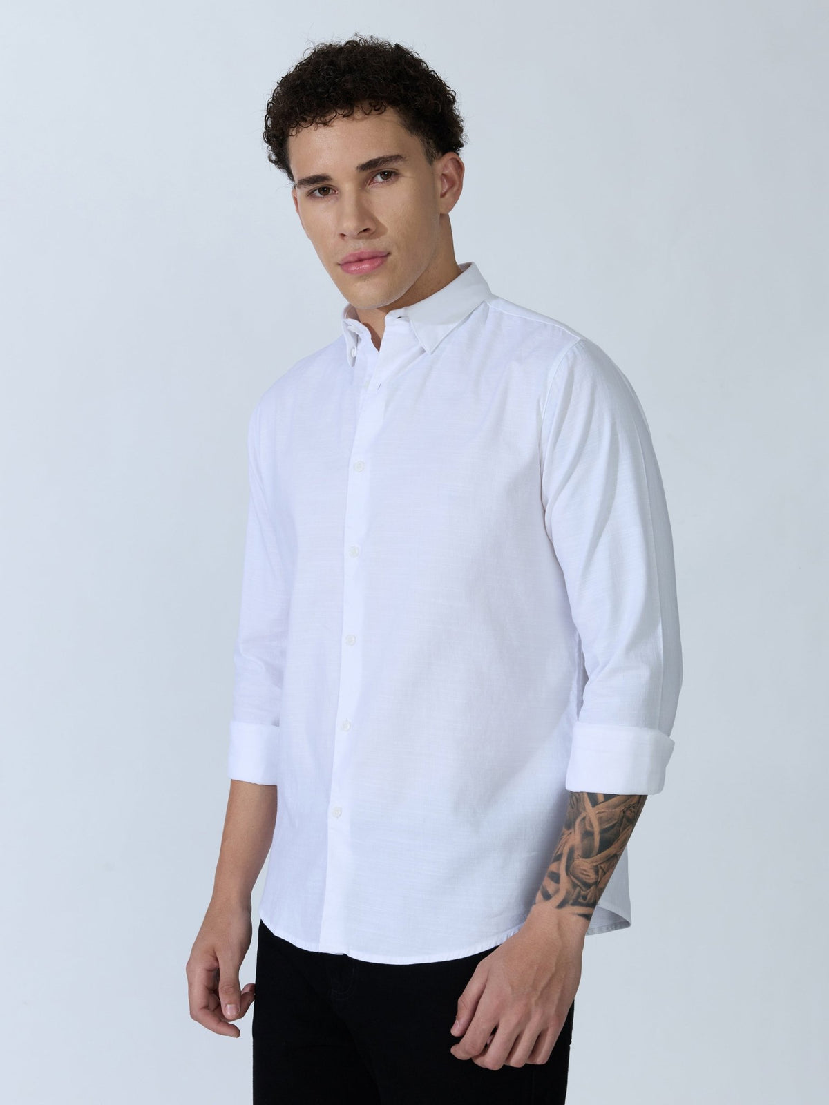 Farana - White Dobby Shirt - Espanshe