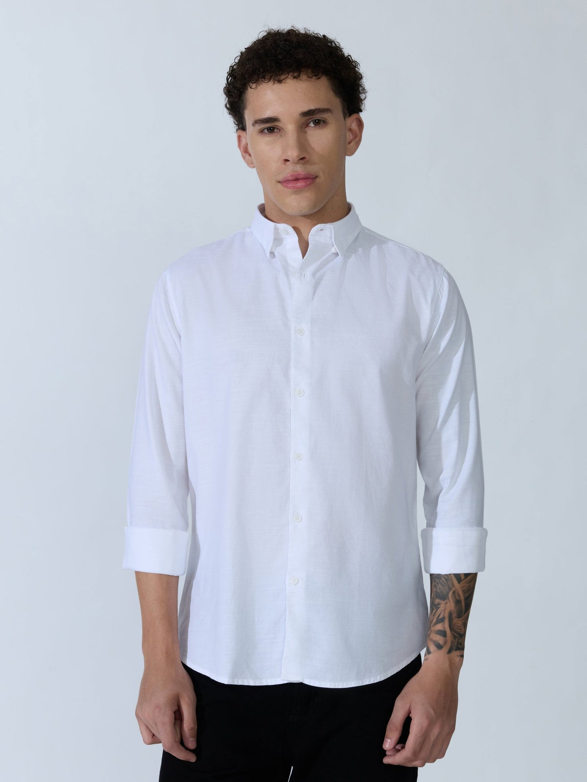 Farana - White Dobby Shirt - Espanshe