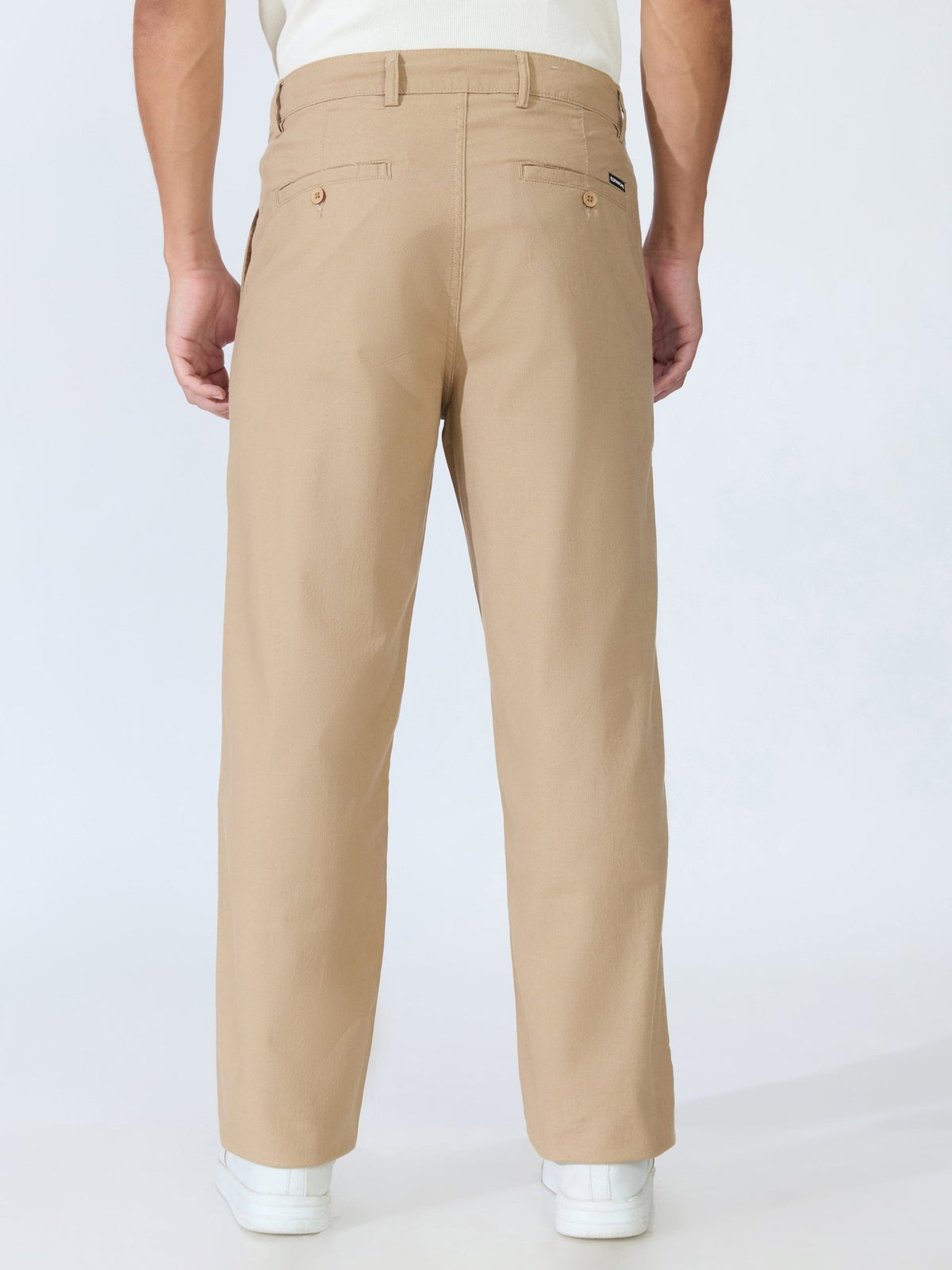 Bliss - Comfort Fit Cotton Pant - Khaki - Espanshe