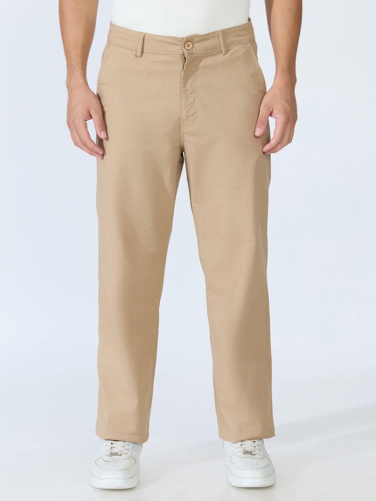 Bliss - Comfort Fit Cotton Pant - Khaki - Espanshe