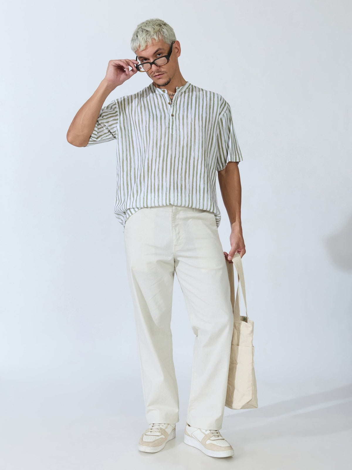Bliss - Comfort Fit Cotton Pant - Light Beige - Espanshe