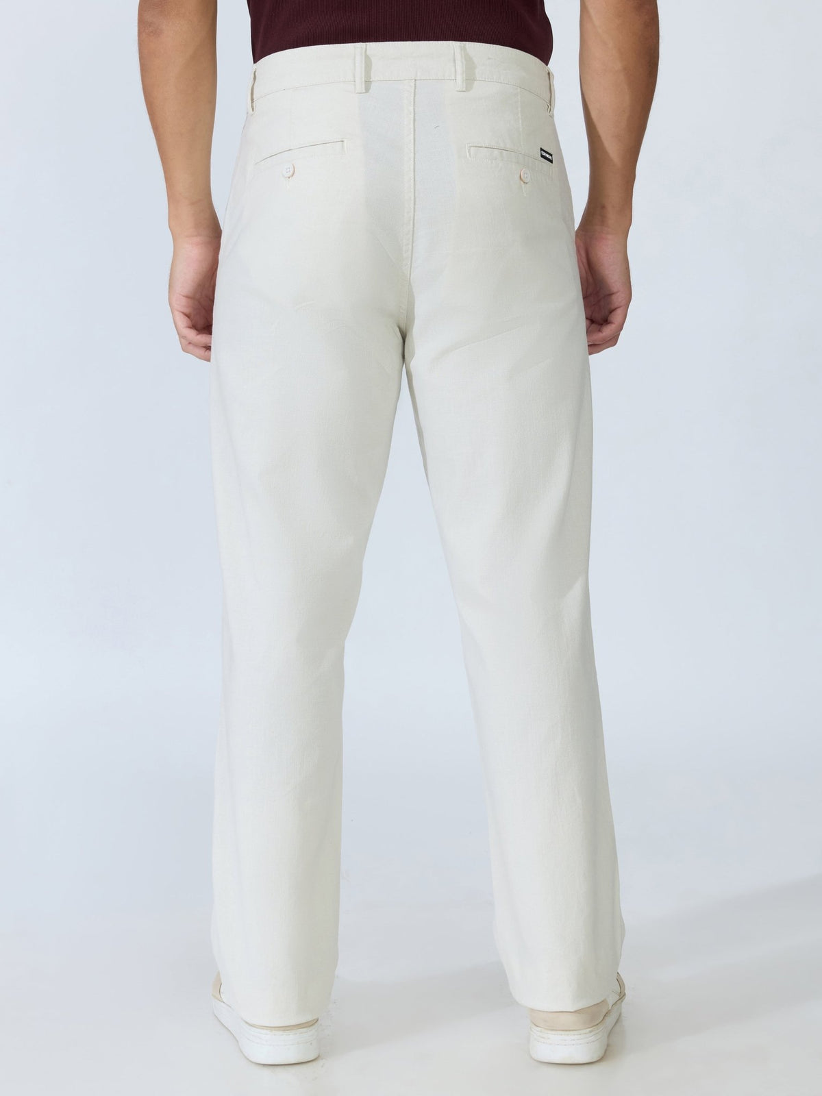 Bliss - Comfort Fit Cotton Pant - Light Beige - Espanshe