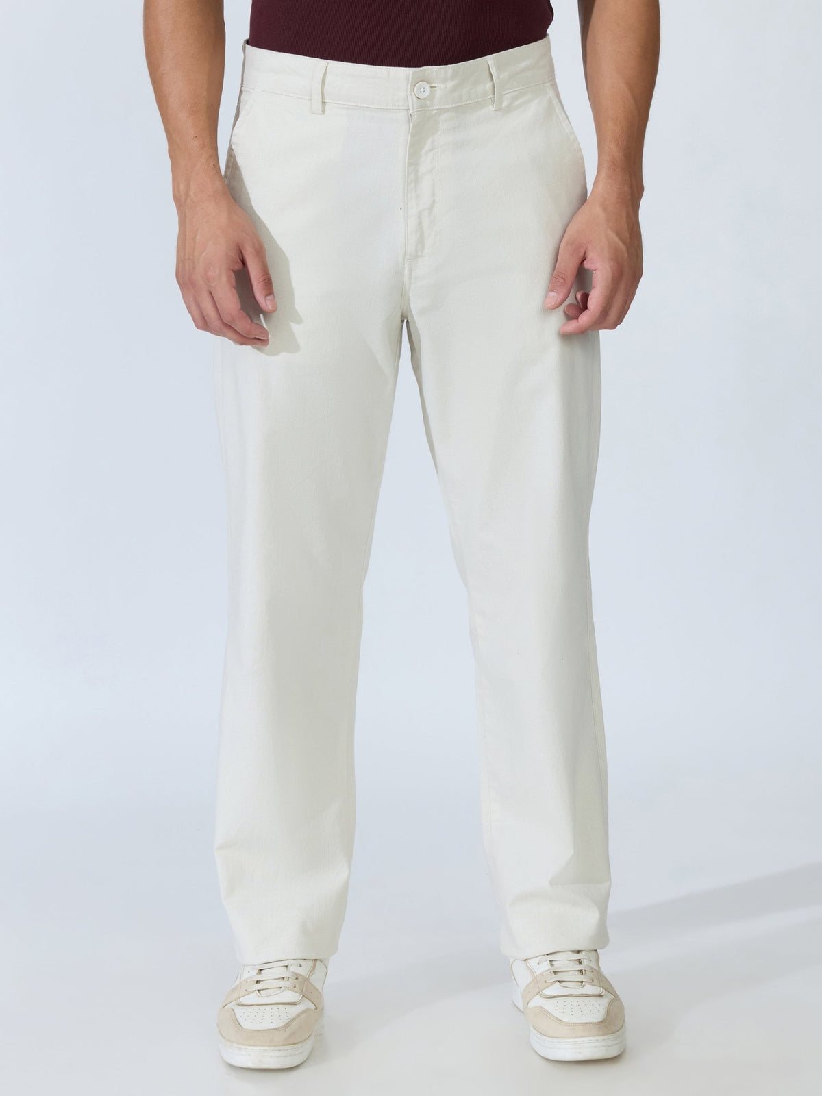 Bliss - Comfort Fit Cotton Pant - Light Beige - Espanshe