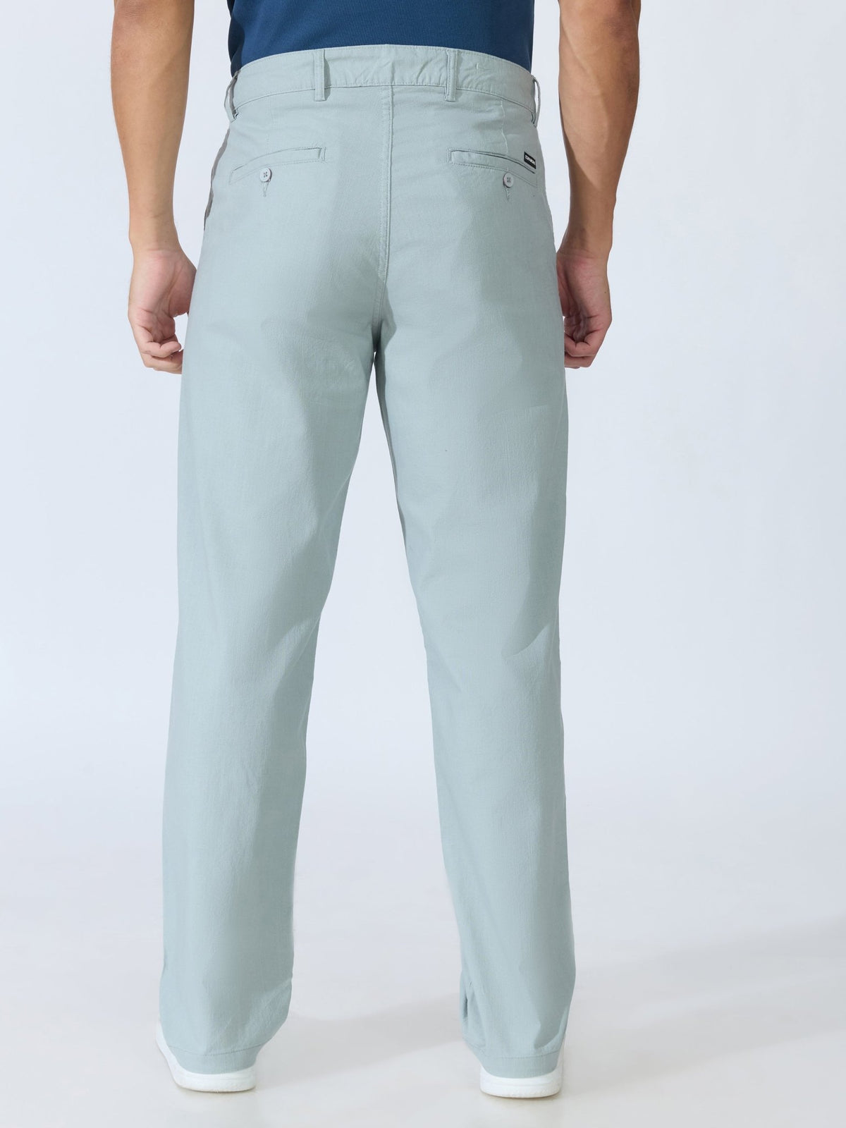 Bliss - Comfort Fit Cotton Pant - Sea Green - Espanshe