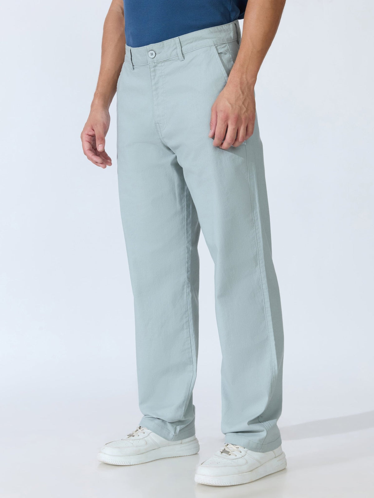 Bliss - Comfort Fit Cotton Pant - Sea Green - Espanshe