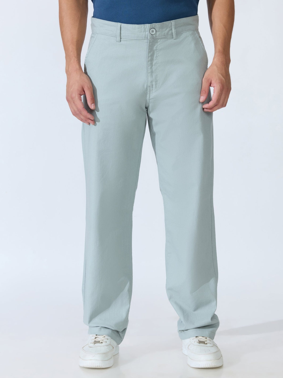 Bliss - Comfort Fit Cotton Pant - Sea Green - Espanshe