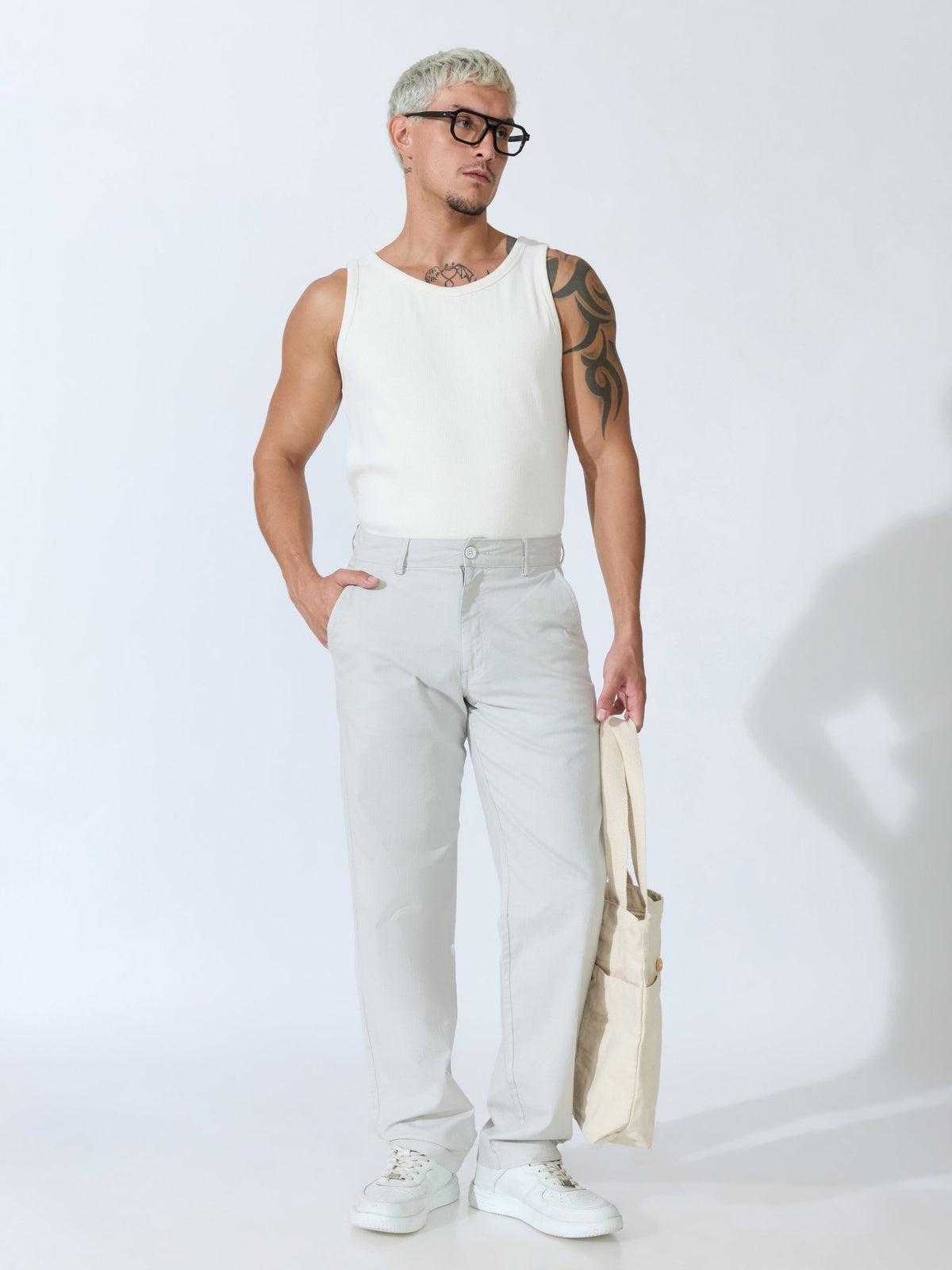 Bliss - Comfort Fit Cotton Pant - Grey - Espanshe