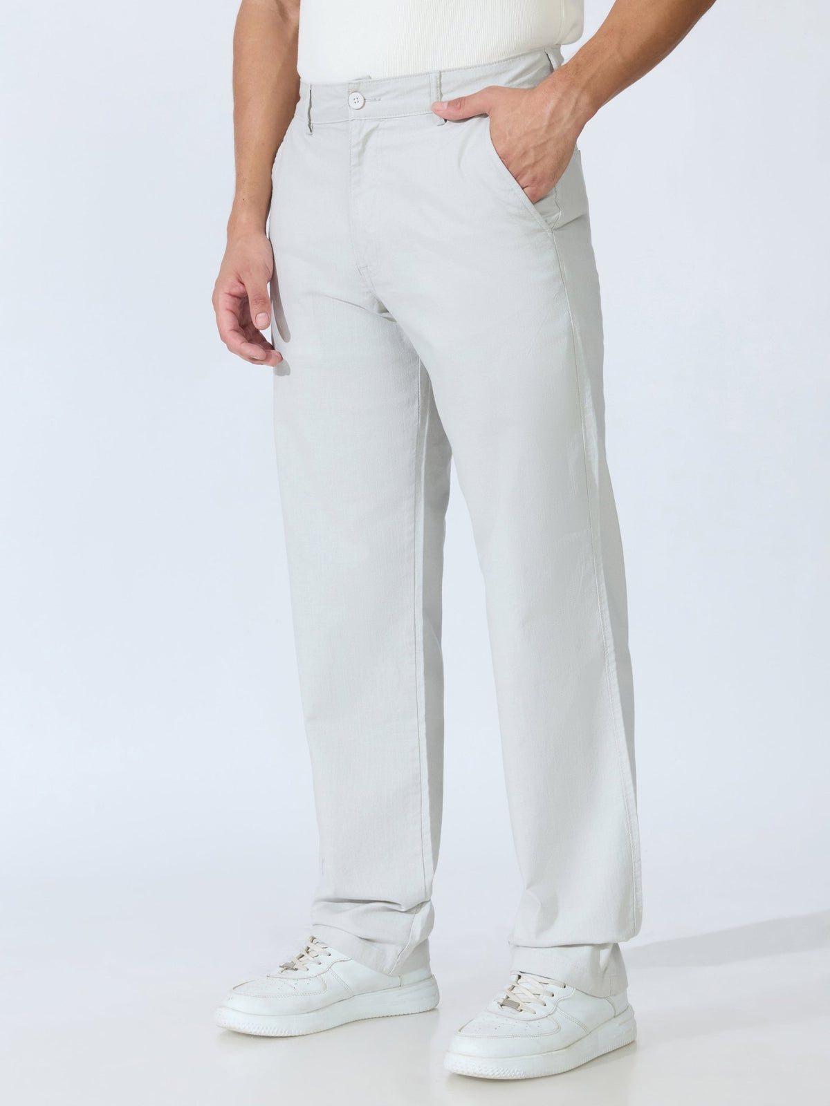 Bliss - Comfort Fit Cotton Pant - Grey - Espanshe