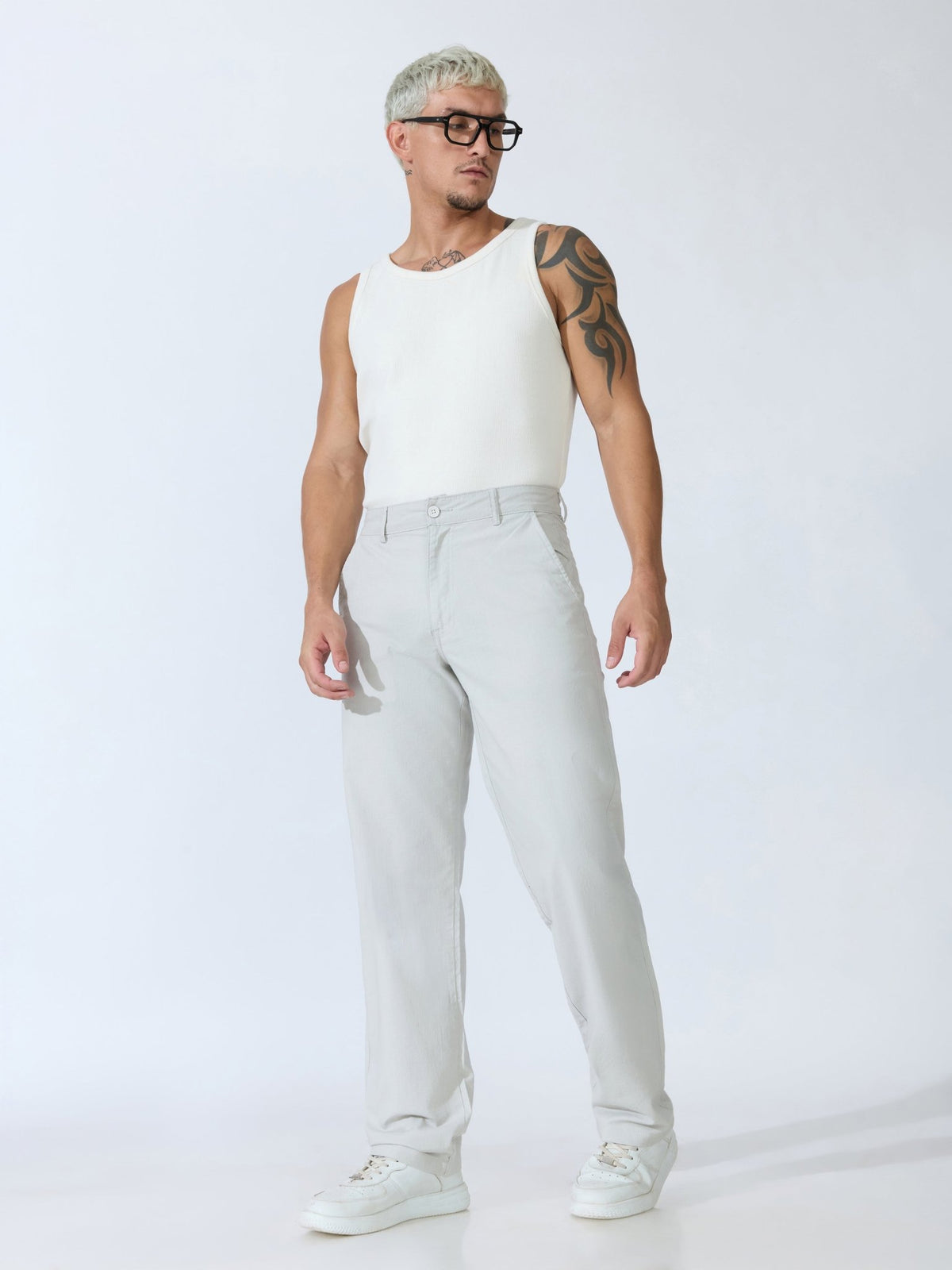 Bliss - Comfort Fit Cotton Pant - Grey - Espanshe