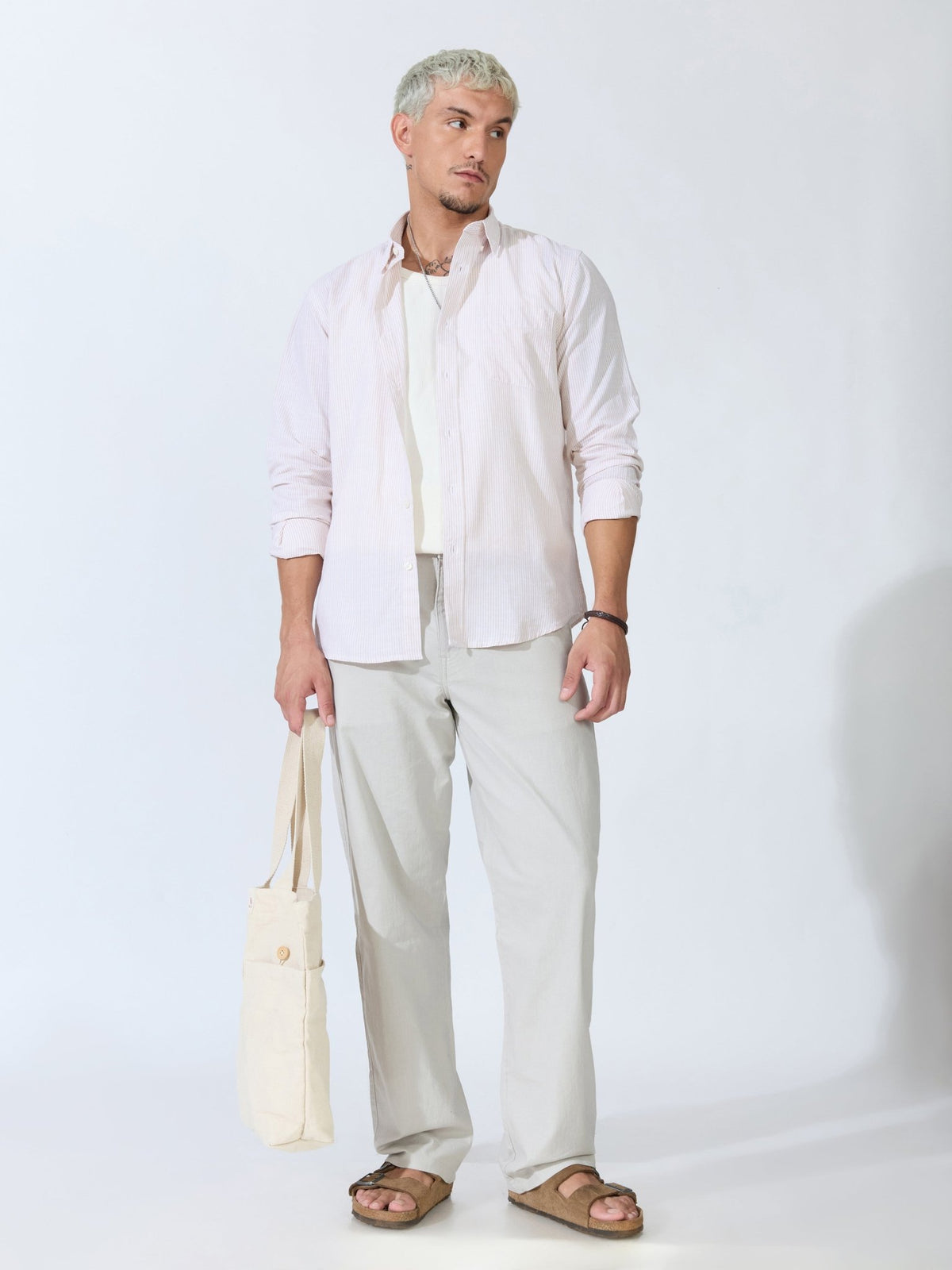 Bliss - Comfort Fit Cotton Pant - Silver Grey - Espanshe