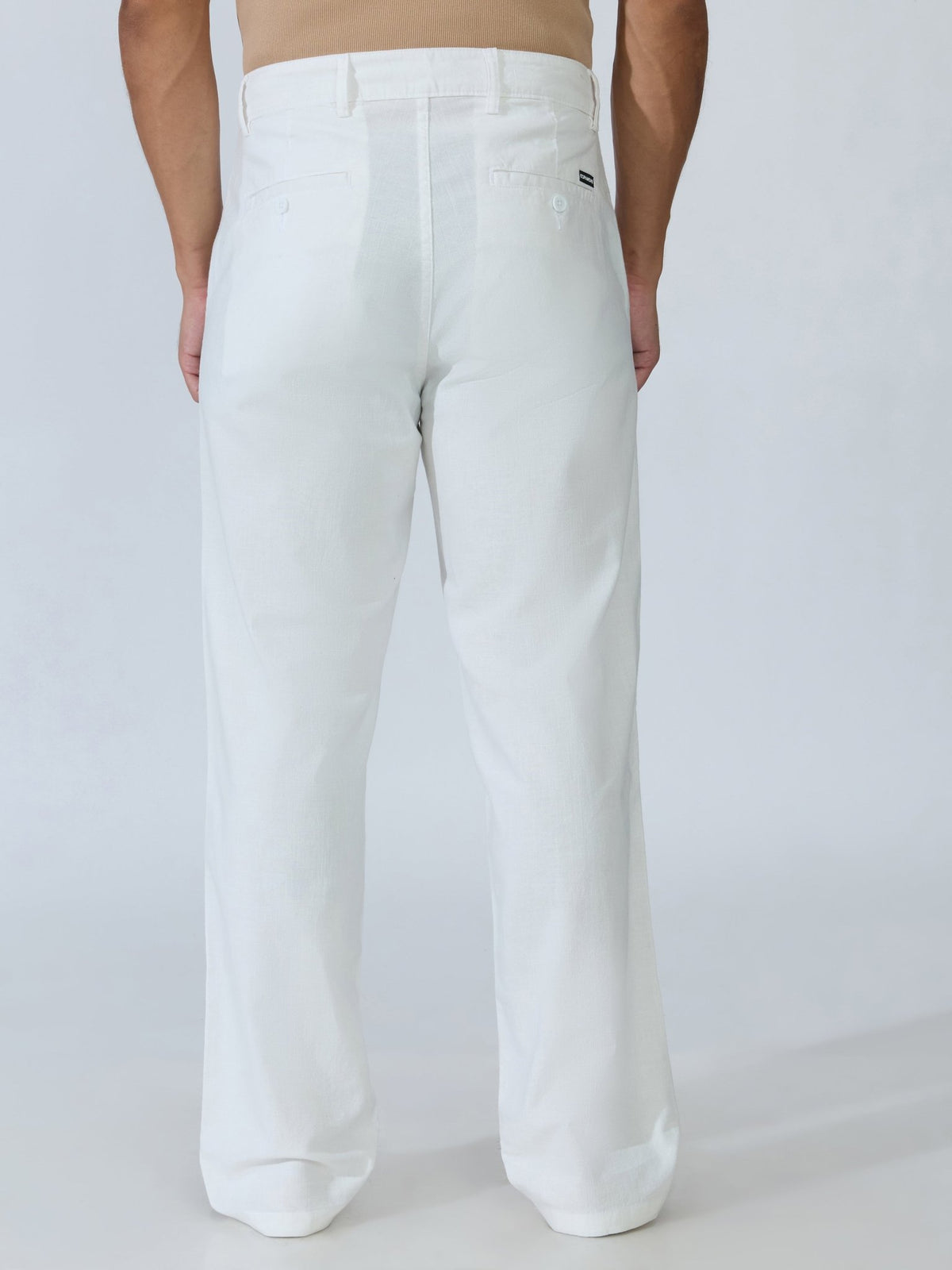Bliss - Comfort Fit Cotton Pant - White - Espanshe