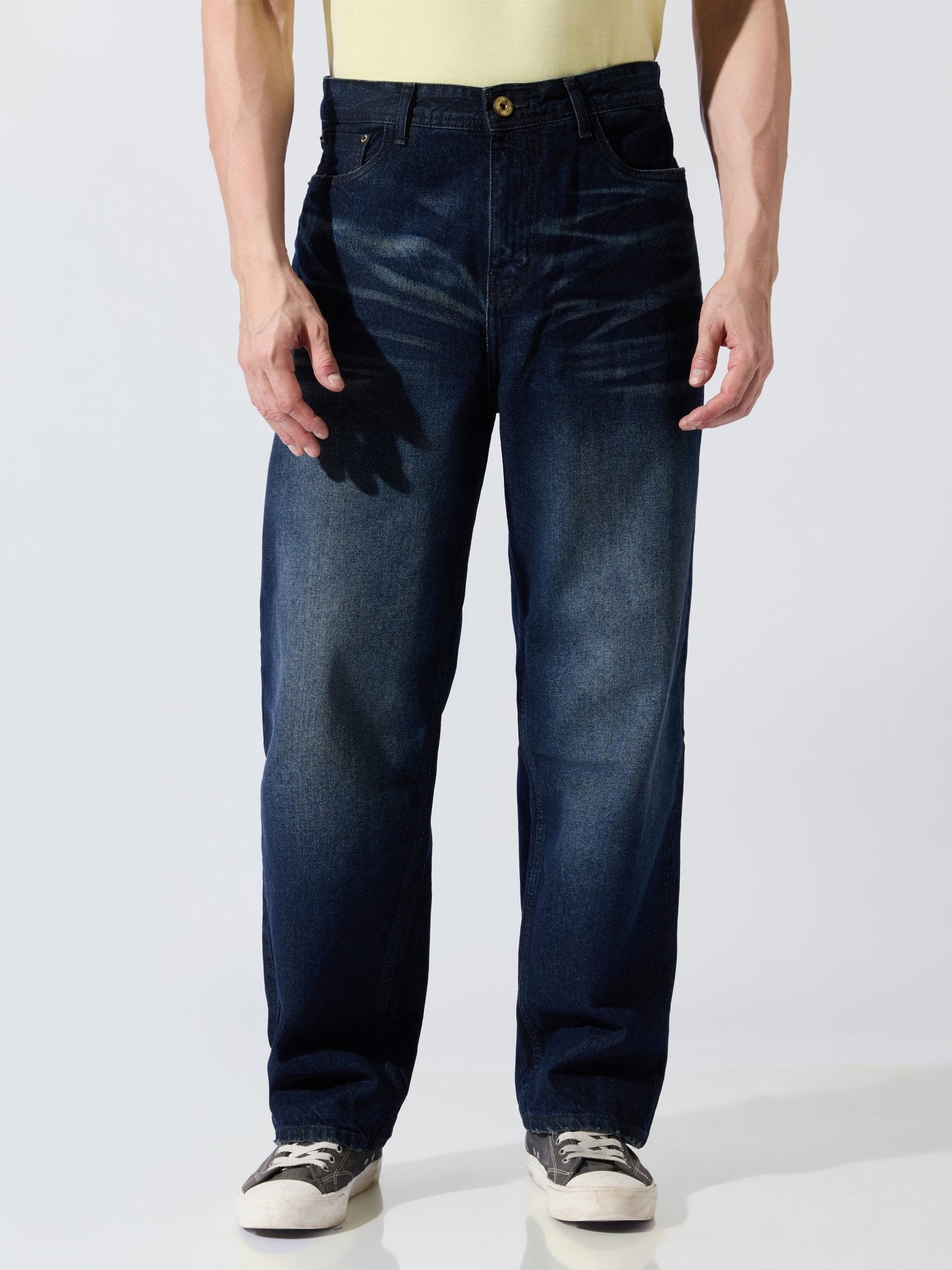 Holy - Relaxed Fit Jeans - Dark Blue - Espanshe