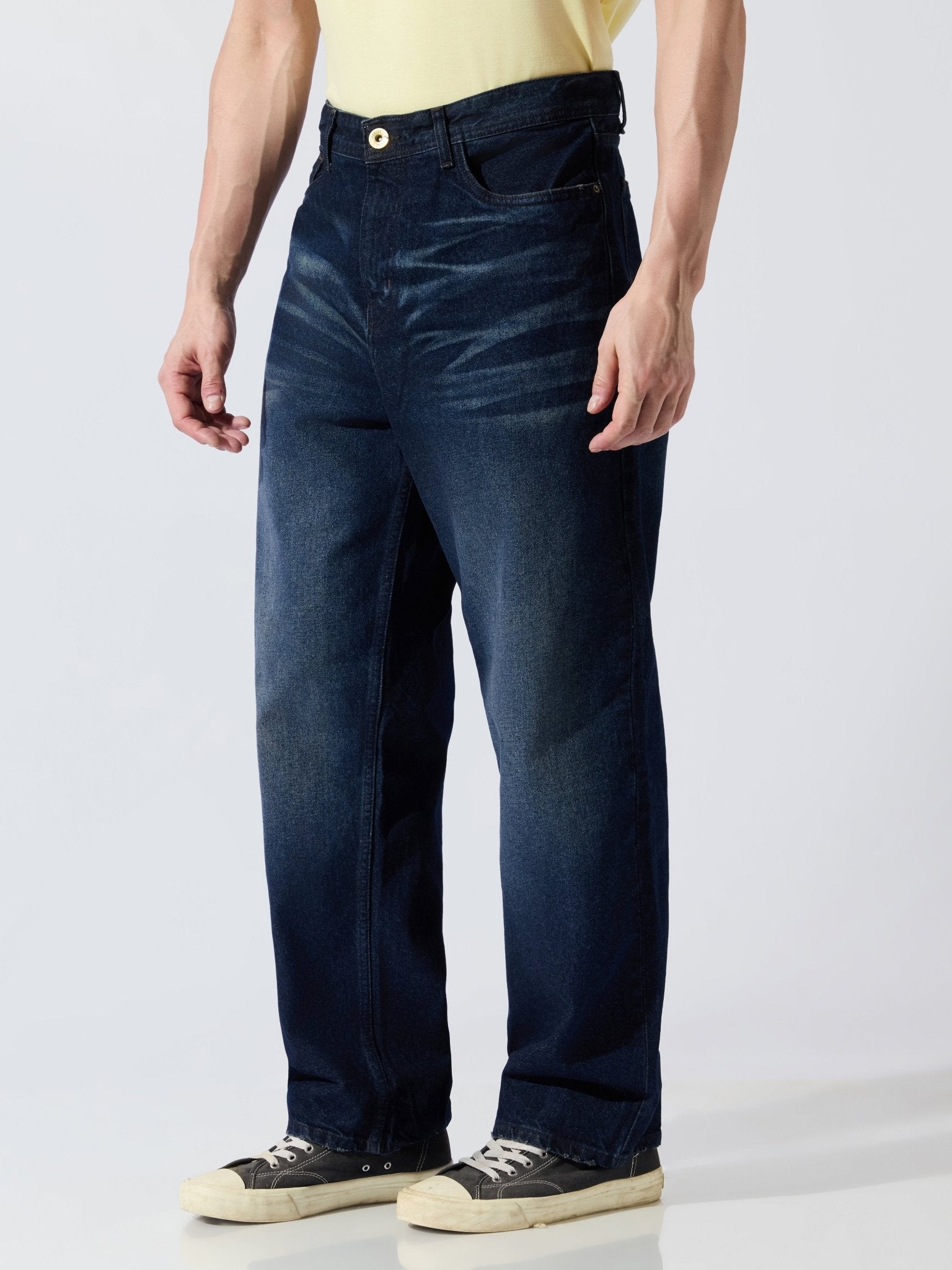 Holy - Relaxed Fit Jeans - Dark Blue - Espanshe