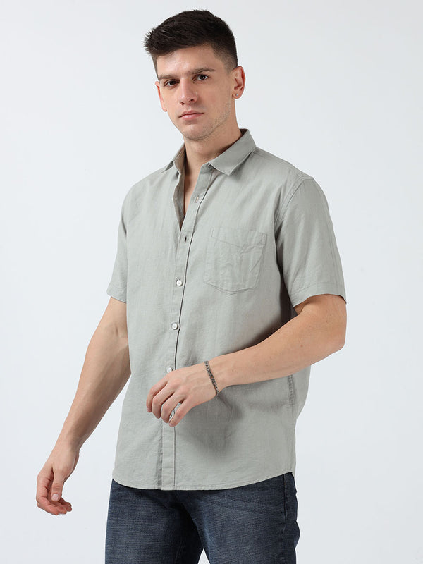 Gainsboro Gray Linen Shirt