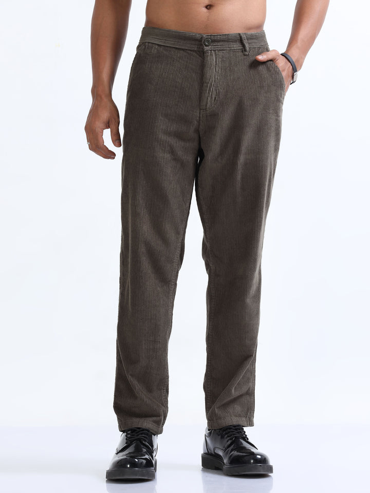 Trending Men's Grey Corduroy Pant