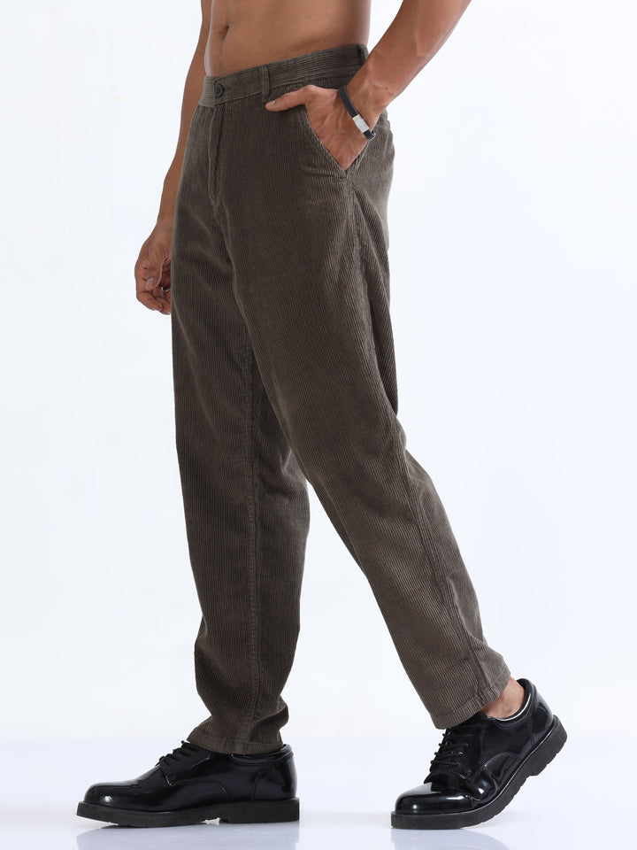 Men's Grey Corduroy Pant