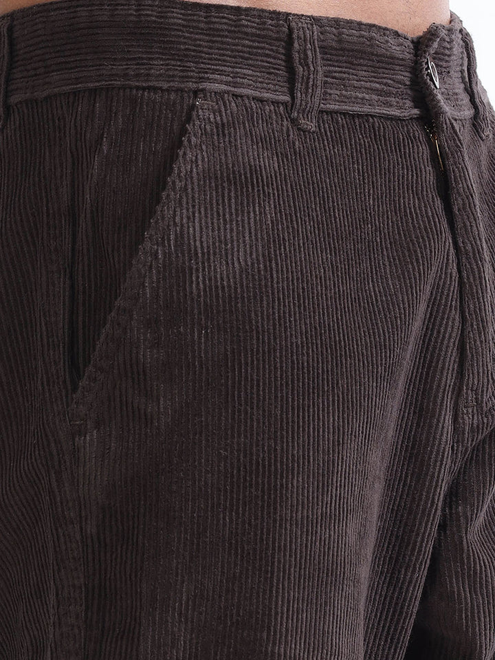 Men's Dark Grey Corduroy Pant