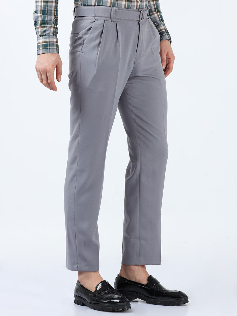 Dress trousers in motley flannel in north sea — S.E.H Kelly