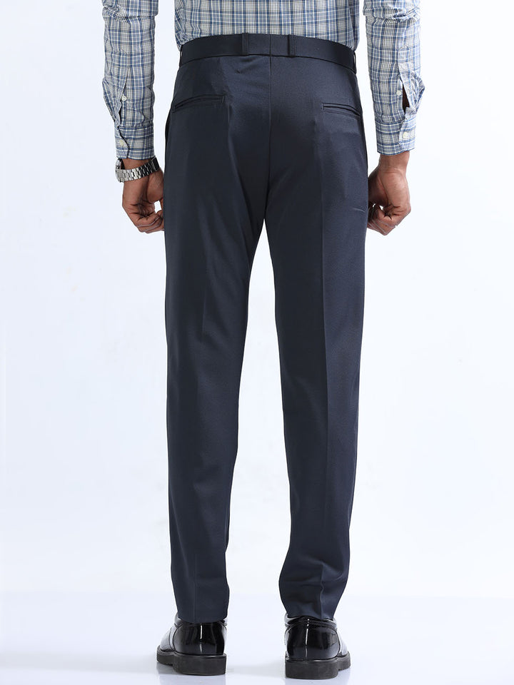 Casual Two Way Nile Blue Formal Pant For Men's