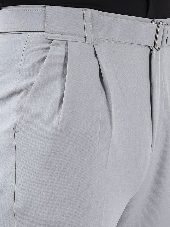 Men's Aluminium Premium Two-Way Beltless Formal Pant
