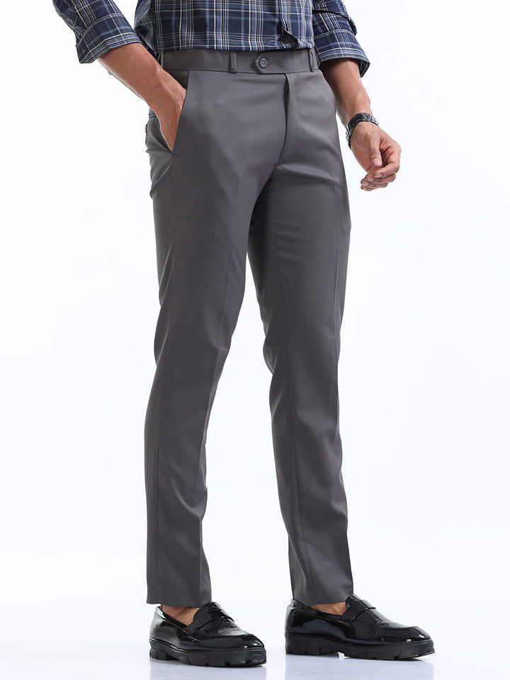 Premium Two-Way Dark Gray Formal Pant For Men's