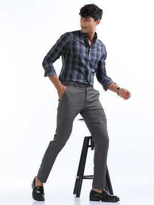 Premium Two-Way Dark Gray Formal Pant For Men's