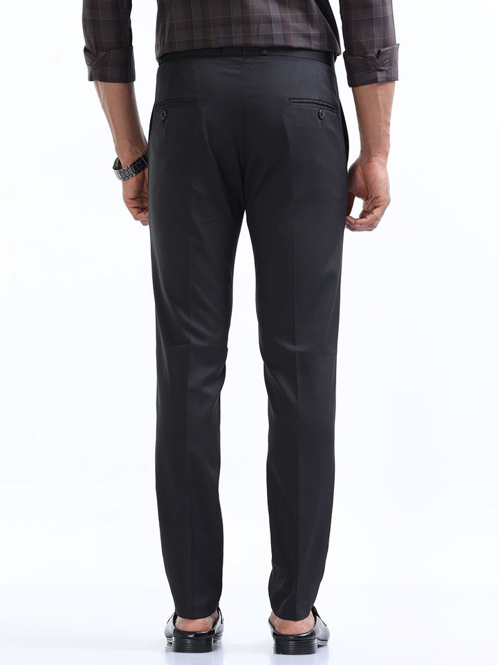 Casual Premium Two-Way Black Formal Pant For Men's