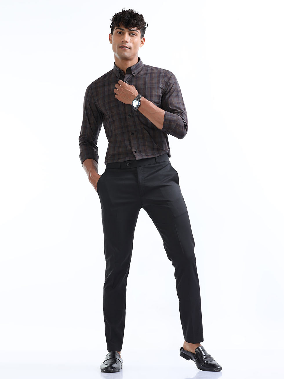 Premium Two-Way Black Formal Pant For Men's