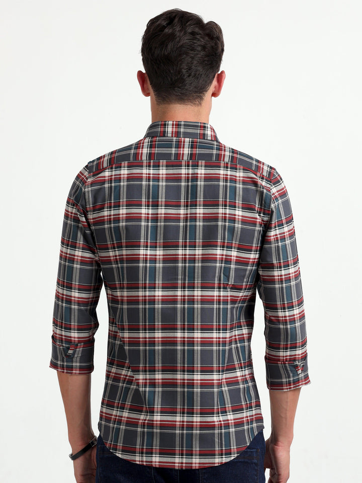 Checkmate Multi Checks Shirt Dust Gray - Espanshe