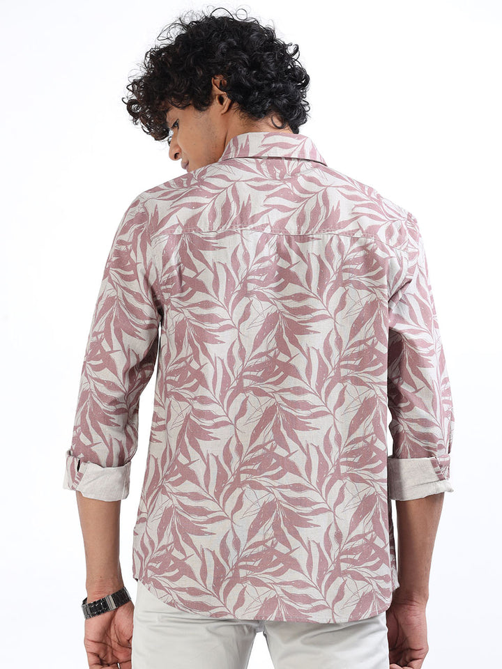 Bazaar Rose Linen Printed Shirt