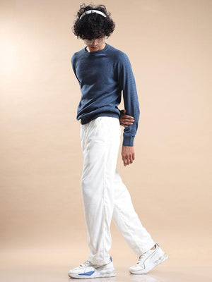 Men's Navy-Black Sweater - Espanshe