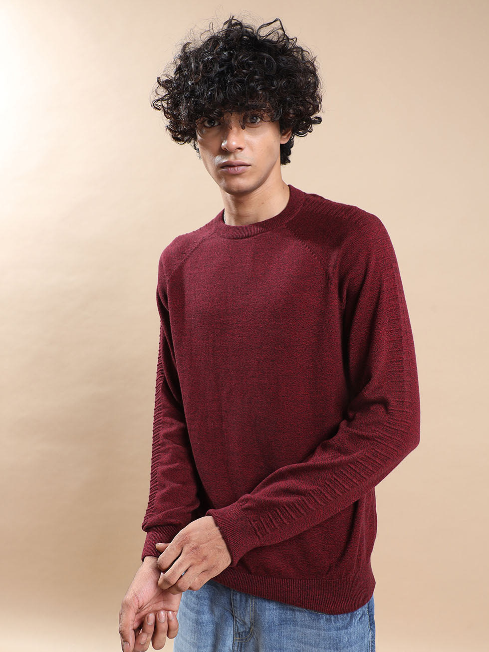 Men's Red/Black Sweater - Espanshe