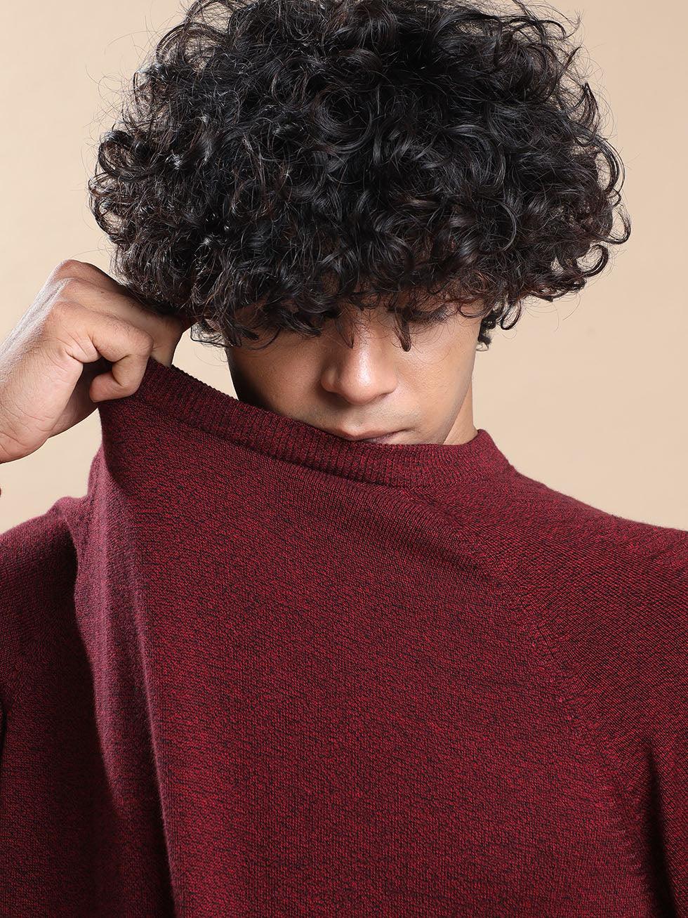 Men's Red/Black Sweater - Espanshe