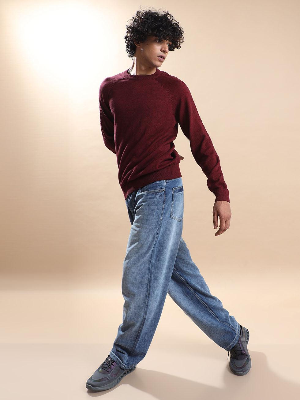 Men's Red/Black Sweater - Espanshe